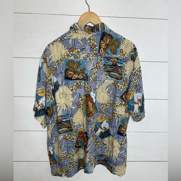 Reyn Spooner Joe Kealoha's Mens Shirt Vintage Reverse Print Rayon Size L - Picture 5 of 7